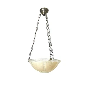 Lámpara de techo antigua Art Deco vintage con pantalla de vidrio lámpara araña años 30 - Imagen 1 de 12