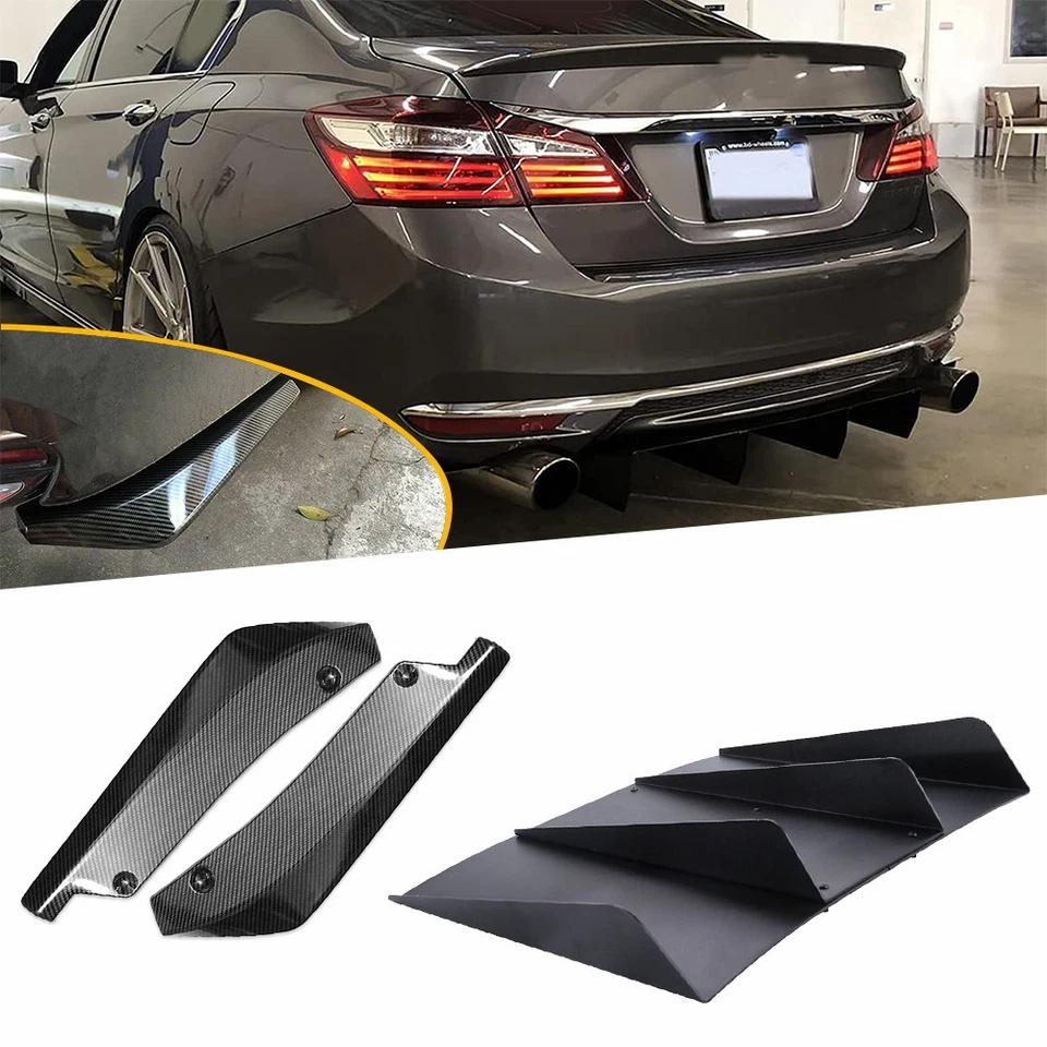 Difusor traseiro + divisor de espátulas traseiras para-choque spoiler queixo lábio para Honda Accord 2x - Imagem 1 de 4