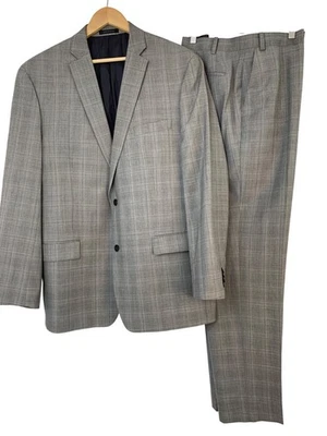 Michael Kors Mens Wool Plaid Suit 46L GUC RHH10576 - Image 1 of 4