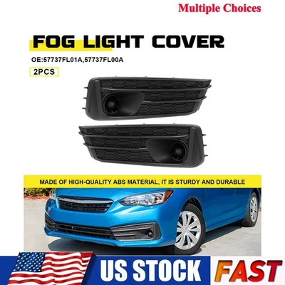 Para Subaru Impreza 2020-2023 Luces antiniebla Bisel Lámpara antiniebla Cubierta Conductor/Pasajero Foto 1 de 4