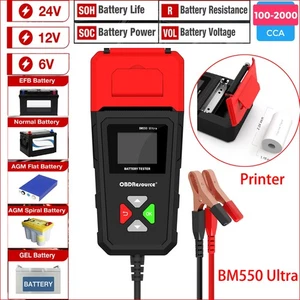 6V 12V Car Battery Load Tester Voltmeter Analyzer with Printer SOH SOC 2000CCA - Bild 1 von 8