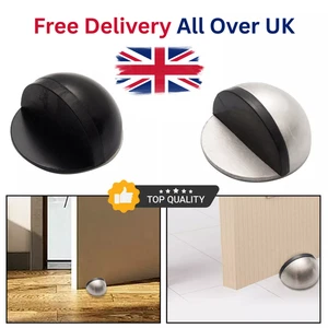 Door Stop Floor Wall Oval Stopper Stick-on Self Adhesive Buffer Stopper Rubber - Picture 1 of 12