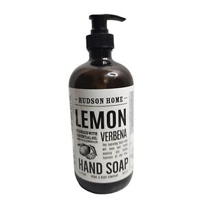 H&B Home and Body Co Hand Soap Lemon Verbena Glass Bottle 16 oz