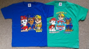 2 x Boys Paw Patrol Short Sleeve T-Shirts Tops Age 7-8 Years From M&Co BNWOT - Picture 1 of 11