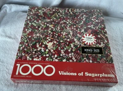 NEW Vintage 1980's Springbok Visions of Sugarplums Christmas Jigsaw Puzzle 1000 - Image 1 of 4