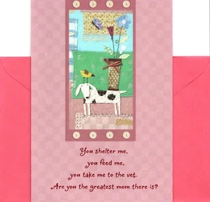 Happy Mother's Day Mother To Pet Pets Dogs Cats Animals Hallmark Greeting Card - Picture 1 of 3