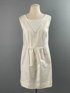 COMPTOIR DES COTONNIERS Ladies White Cotton Tank Mini Dress Cutout Detail * 38 - Picture 1 of 7