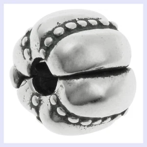 Plata de ley Pumpkin Dot Clip Stopper Clasp Bead para pulsera de encanto europeo - Imagen 1 de 4