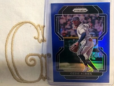 Ozzie Albies, Atlanta Braves, 2022 Panini Prizm Blue Prizm Parallel #19 🇬 - Image 1 of 3