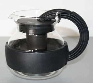 Glas Teekanne mit Teesieb - Teekanne - mit Kunststoffgriff, Inhalt ca. 1 Ltr. - Bild 1 von 7