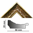 Picture Molding Gold Decorated 913 Oro, Hxw 25x50 MM