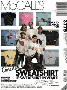 McCall's Pattern 3775, The Creative Sweatshirt XS-XL, FF - Picture 1 of 2