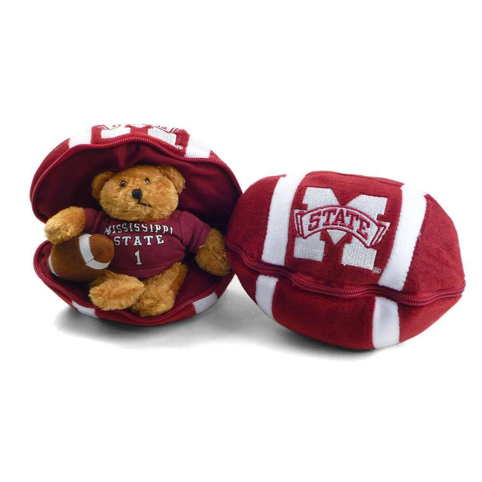 Mississippi State Bulldogs urso de pelúcia em uma bola - Futebol - Imagem 1 de 1