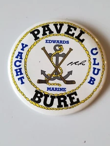 PAVEL BURE YACHT CLUB EDWARDS MARINE BUTTON. SIZE 3 1/4 INCH. - Picture 1 of 3