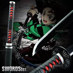 Kamado Tanjirou Sword 鬼滅の刃 Demon Slayer Japanese Samurai Katana Carbon Steel  - Picture 1 of 9
