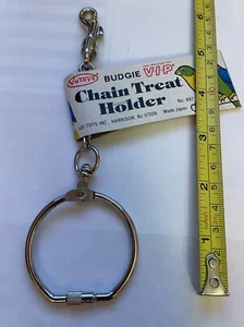 Vo-Toys Colgante Cadena de Metal Golosina o Pequeño Anillo Juguete Soporte para Pájaros Pájaros Keet Clip - Imagen 1 de 1