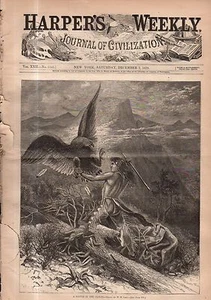 1878 Harpers Weekly December 7 - Football; Red River Fire; Canada; New Zealand - Picture 1 of 1