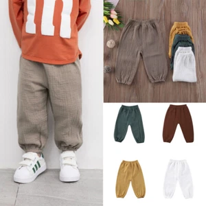 Toddler Kids Baby Girl Boys Casual Bloomers Trousers Harem Pants Bottom Leggings - Picture 1 of 19