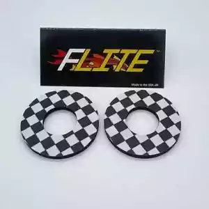 Bicicleta BMX GRIP DONUTS tablero de ajedrez blanco negro FIT SE GT HARO Hutch Dyno JMC NUEVO - Imagen 1 de 2