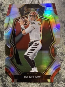 2022 Panini Select Silber Prizm Stanzen Schnitt Joe Burrow #120 Premier Level Bengalen - Bild 1 von 2