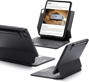 ESR iPad Pro 12.9 Hülle mit Tastatur, Easy-Set Magnetständer, Hochformat/Erhöht - Bild 1 von 9