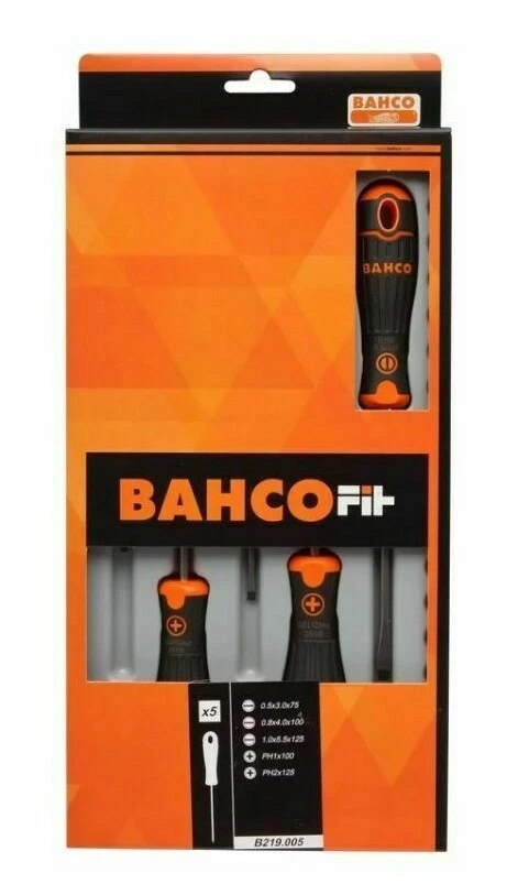 Bahco B219.005 5pc Screwdriver Set Lifetime