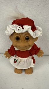 Vintage Russ Troll Christmas Mrs. Claus doll 5.5" - Picture 1 of 4