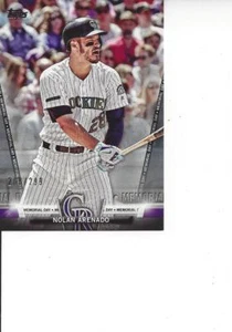 Topps Series 1 Salute Nolan Arenado 2018 negro 268/299 TS-46 Colorado Rockies - Imagen 1 de 1