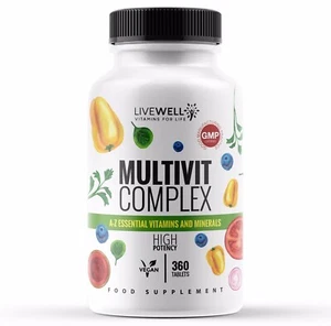Multivitamins & Minerals + Iron - A-Z Multi-Vitamins - Men & Women Vegan Tablets - Picture 1 of 9