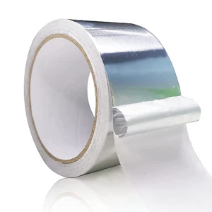 1PCS Premium Aluminum Tape Silver Fiberglass Foil Tapes High Temperature Adhesiv - Picture 1 of 8