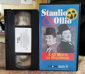 Vhs STANLIO OLLIO A 45 MINUTI DA HOLLYWOOD Laurel Hardy RARE Leggere descrizione - Foto 1 di 3