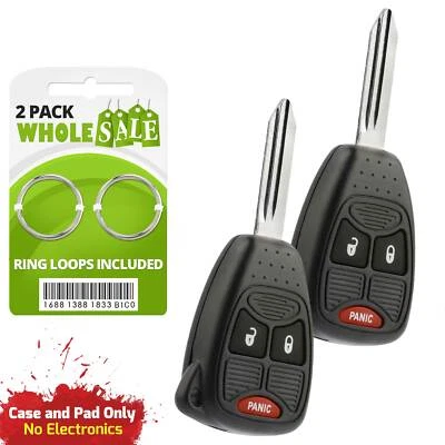 2 Replacement For 2007 2008 2009 2010 Dodge Caliber Nitro Key Fob Shell Case Foto 1 de 3