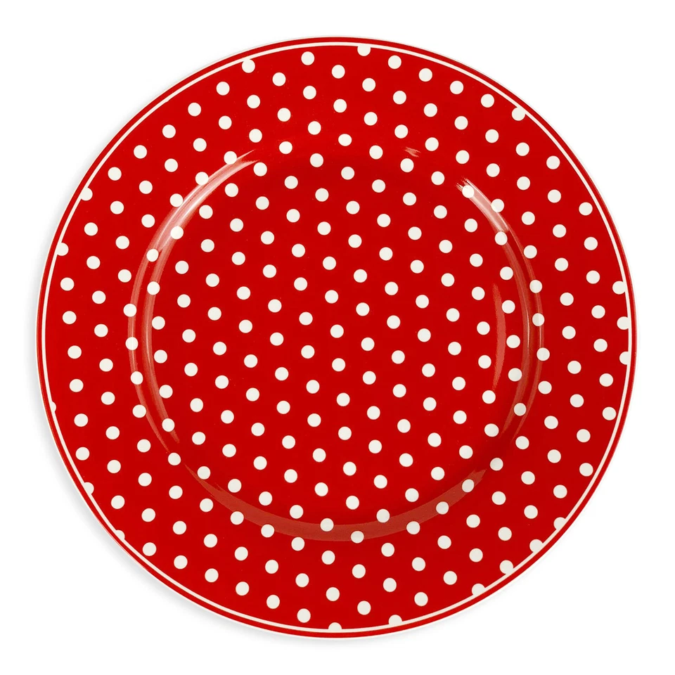 Service Geschirr Teller Isabelle Rose Polka Dots Shabby Chic Porzellan 6pz 5101 - Bild 1 von 1