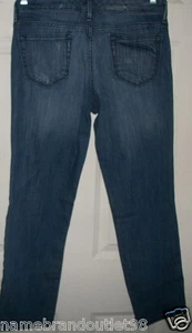 $55 destressed Banana Republic straight leg jeans SIZE 7 dark wash - Picture 1 of 2