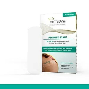 Embrace Minimize for Old Scars, Cut-To-Size Large (4.7") Silicone Scar Sheets, - Picture 1 of 5