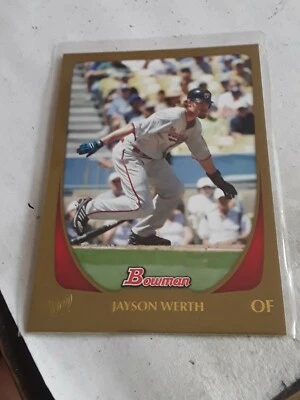 Jayson Werth SP Gold Parallel 2011 Bowman Washington Nationals - Image 1 of 2