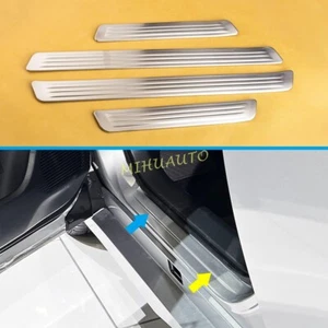 Stainless Steel Door Sill Scuff Protector Guard Trim For 2023-2024 Toyota Prius - Picture 1 of 7