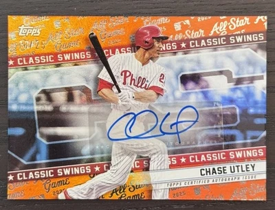 2025 Topps All Star Game  Chase Utley Classic Swings Auto 18/25 Orange #CSA-CU - Image 1 of 4