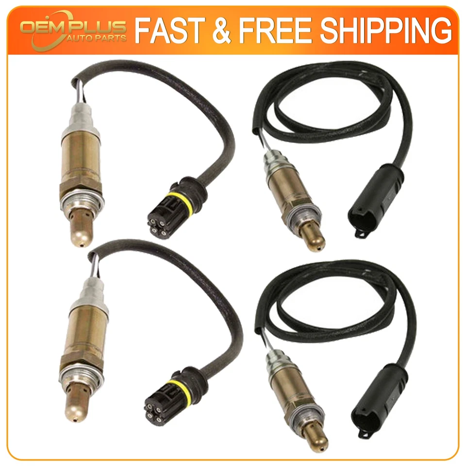 Sensor de oxígeno aguas arriba y aguas abajo 4 piezas para BMW 320i 325Ci 325i 325xi 330Ci 330xi X3 X5 Foto 1 de 4