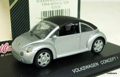 DETAIL 1/43 - ART 266 VOLKSWAGEN BEETLE CONCEPT 1994 WITH S. TOP IN SILVER - Image 1 of 2