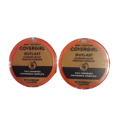 Lot Of 2 Covergirl Outlast Extreme Wear 16H Pressed Powder In 875 Soft Sable - Image 1 of 4