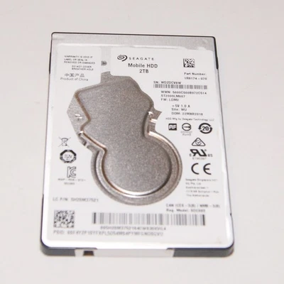 Genuine Seagate 2TB Mobile HDD Slim SATA 2.5" ST2000LM007 - Image 1 of 2