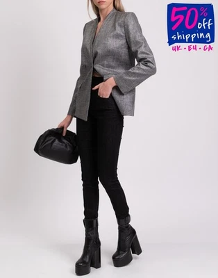 RRP €265 EMPORIO ARMANI J20 Skinny Jeans W25 Black Stretch Sequins Garment Dye - Image 1 of 4