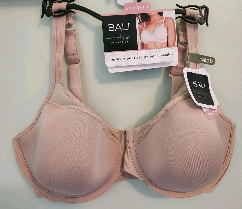 Bali Beautifully You Nude Underwire Lightweight Convertible Smoothing Bra 40DD