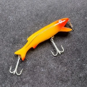 Vintage Doll Shal-A-Minner Jerkbait Vibrant Yellow Orange Excellent Condition  - Picture 1 of 4