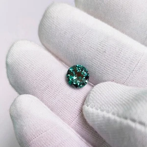 Sapphire Blue Green 9 CT Round Cut Natural Loose Gemstone for Ring and Pandent - Picture 1 of 4