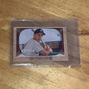 1955 Bowman #60 HOF Enos Slaughter - EX Centered - Yankees Vintage Baseball - Picture 1 of 5