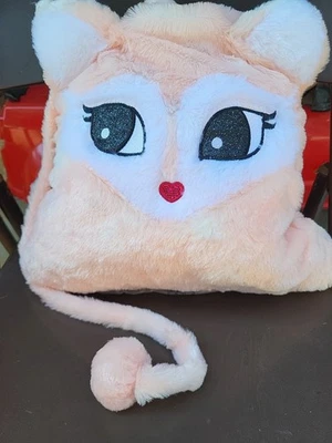 Justice Pink Fox Pillow Blanket.  With Carry Bag - Image 1 of 4