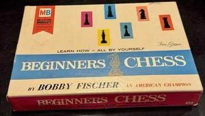 Beginners Chess by Bobby Fischer Milton Bradley 1960s Complete Vintage - Picture 1 of 6