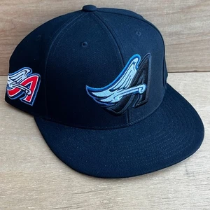MITCHELL & NESS LOS ANGELES ANGELS DRUCKKNOPFLASCHE MÜTZE schwarz Logo verstellbar NEU - Bild 1 von 5